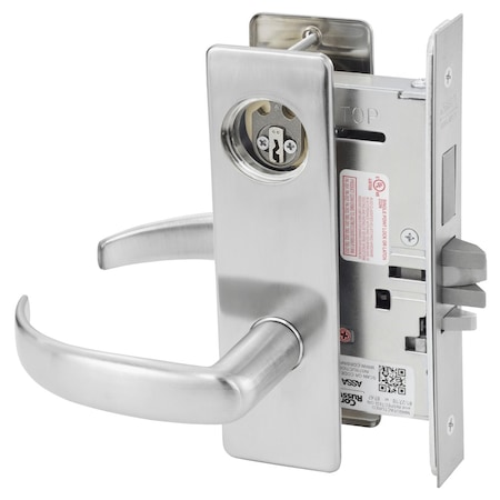 Corbin Russwin Classroom Security Mortise Lock, PS Lever, M Escutcheon, Satin Stainless Steel ML2073 PSM 630 LC